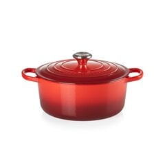 Le Creuset apaļš čuguna katls, Ø24 cm, 4,2L, sarkans цена и информация | Кастрюли, скороварки | 220.lv