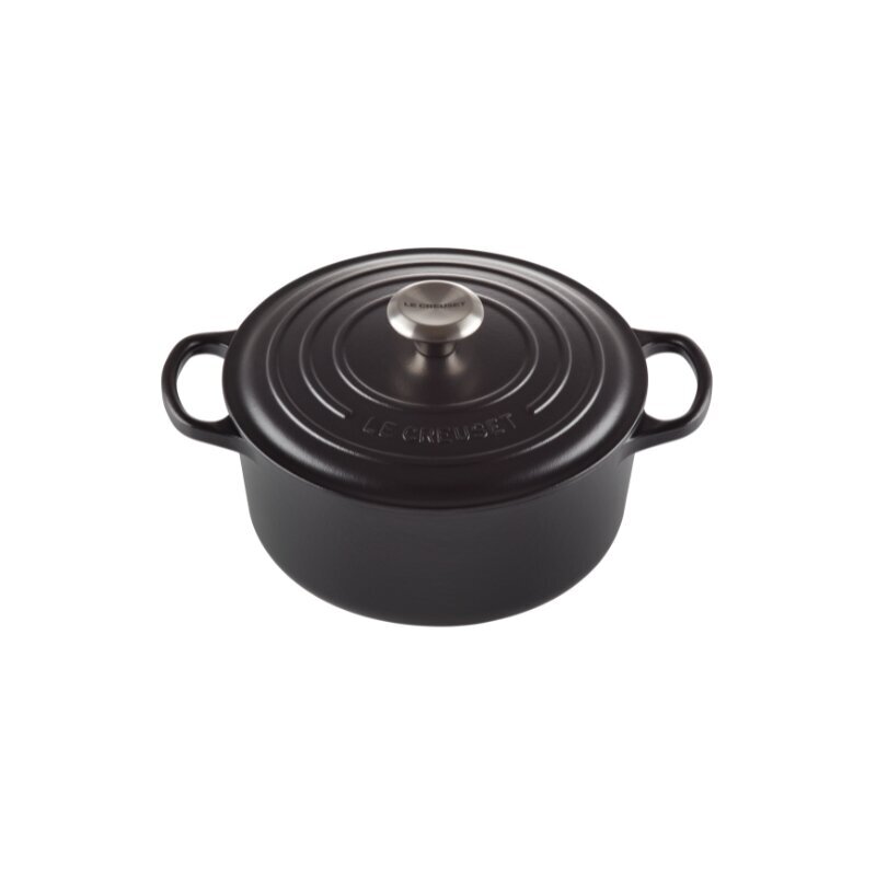 Le Creuset apaļš čuguna katls, Ø24 cm , 4,2L, matēts melns cena un informācija | Katli, tvaika katli | 220.lv