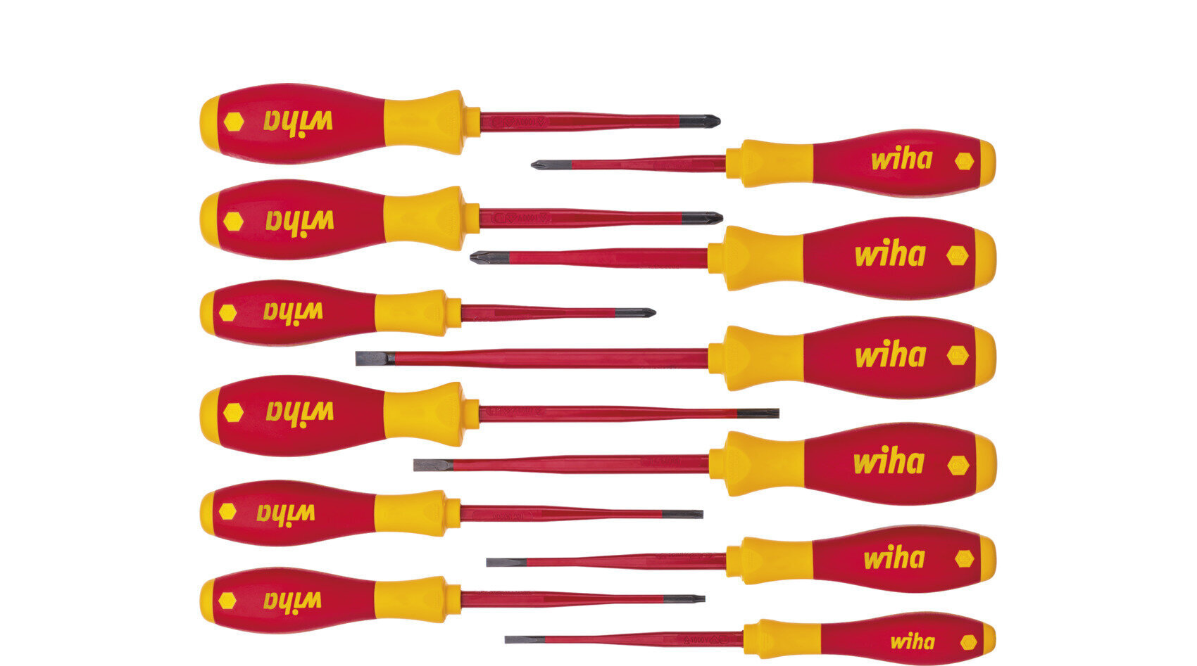 Skrūvgriežu komplekts WIHA 3201SF SATZ, 12 gab. Elektriķiem 1000 V цена и информация | Rokas instrumenti | 220.lv