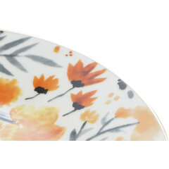Плоская тарелка DKD Home Decor Цветы (27 x 27 x 2 cм) (2 шт) цена и информация | Посуда, тарелки, обеденные сервизы | 220.lv