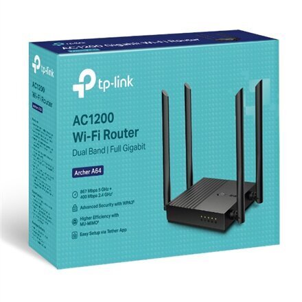 TP-LINK Archer A64 cena un informācija | Rūteri (maršrutētāji) | 220.lv