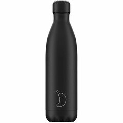 Termoss pudele Chilly's Bottle Monochrome All Black 750 ml cena un informācija | Termosi, termokrūzes | 220.lv