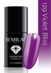 Ilgstoši noturīga hibrīda nagu laka Semilac, 129 Violet Bliss, 7 ml цена и информация | Лаки для ногтей, укрепители | 220.lv