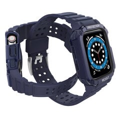 Ремешок для Apple Watch 7 / 6 / 5 / 4 / 3 / 2 / SE 45 / 44 / 42мм, синий цена и информация | Аксессуары для смарт-часов и браслетов | 220.lv