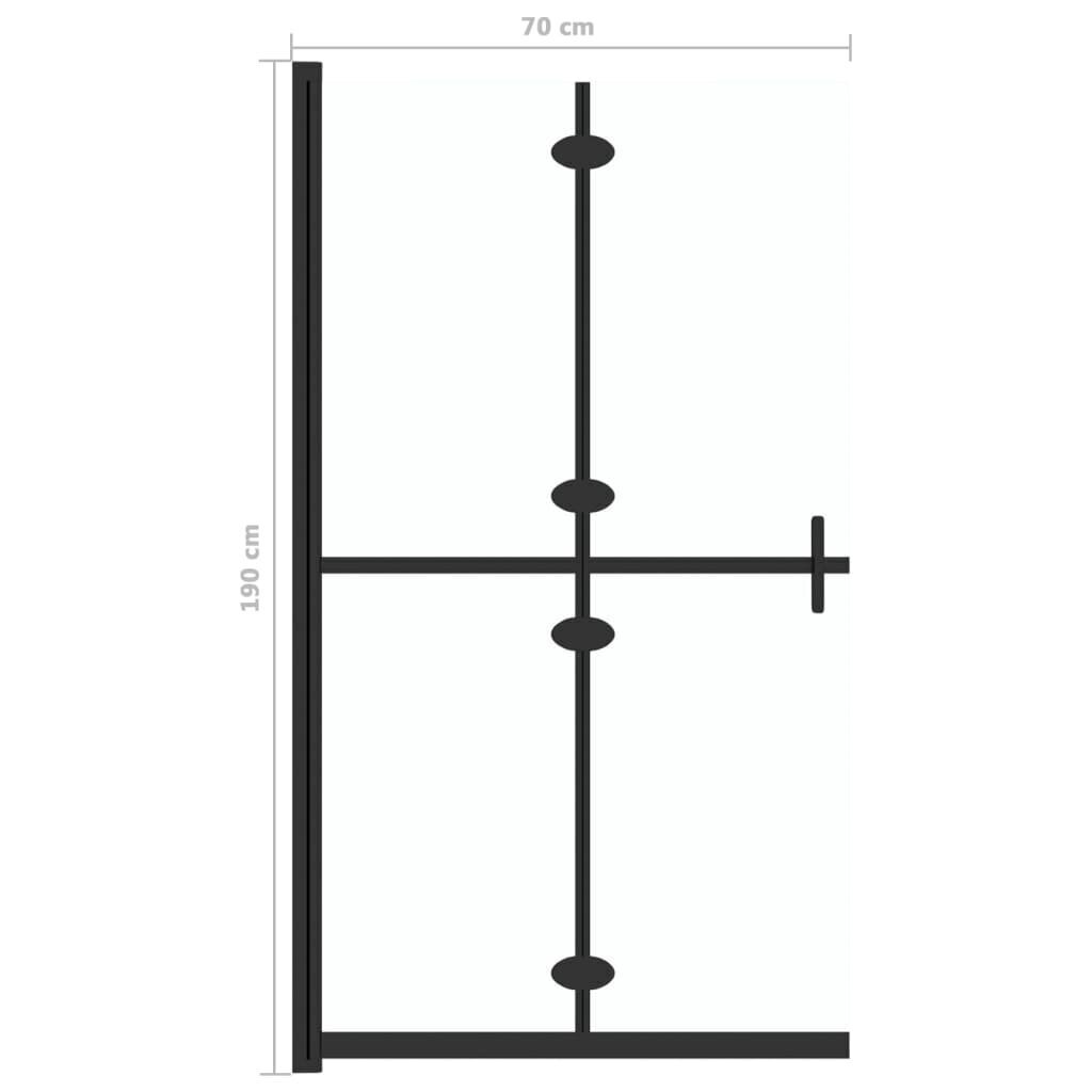 Salokāma dušas siena vidaXL, 70x190 cm цена и информация | Dušas durvis, dušas sienas | 220.lv