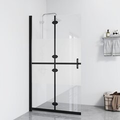 Salokāma dušas siena vidaXL, 80x190 cm cena un informācija | Dušas durvis, dušas sienas | 220.lv