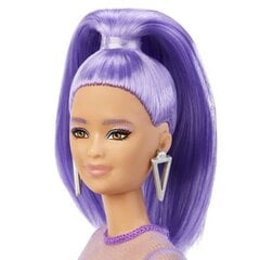 Lelle Barbie modesista spīdīgā ceriņu kleitā, HBV12 цена и информация | Игрушки для девочек | 220.lv