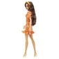 Lelle Barbie modes māksliniece oranžā kleitā, rotātā ar baltiem ziediem, HBV16 цена и информация | Rotaļlietas meitenēm | 220.lv