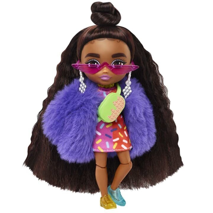 Lelle Barbie Extra mini violets kažokādas mētelis, HGP63 cena un informācija | Rotaļlietas meitenēm | 220.lv