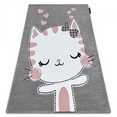 Bērnu paklājs PETIT KITTY - 200x290 cm, pelēks cena un informācija | Paklāji | 220.lv