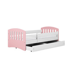 Кровать, розовая, 140x80 см, с ящиком цена и информация | Кровати | 220.lv