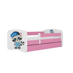 Кровать Babydreams, розовая, 160x80 см, с ящиком цена и информация | Кровати | 220.lv
