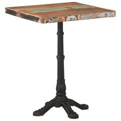 vidaXL bistro galds, 60x60x76 cm, pārstrādāts masīvkoks цена и информация | Кухонные и обеденные столы | 220.lv