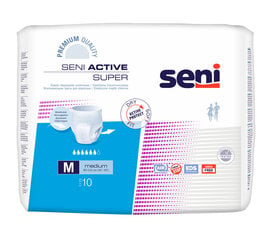 Подгузники-трусики Seni Active Super, M размер, 10 шт. цена и информация | Подгузники, прокладки, одноразовые пеленки для взрослых | 220.lv