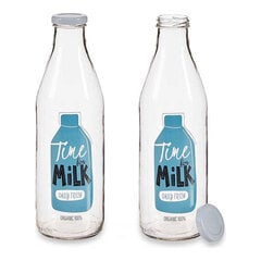 Pudele Time for Milk Caurspīdīgs Metāls Stikls (1000 ml) cena un informācija | Glāzes, krūzes, karafes | 220.lv