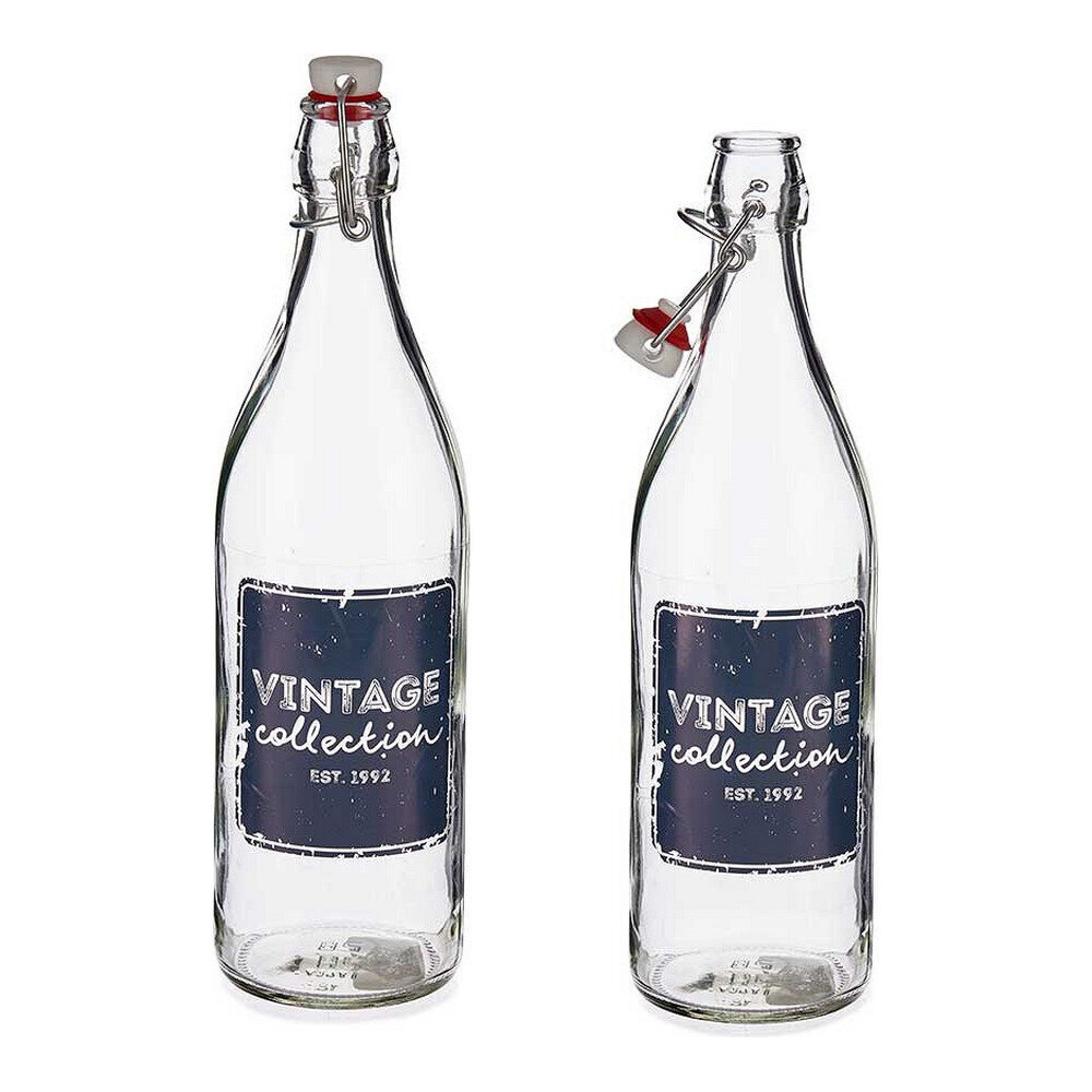 Pudele Vintage Caurspīdīgs Metāls Plastmasa Stikls (1000 ml) cena un informācija | Glāzes, krūzes, karafes | 220.lv
