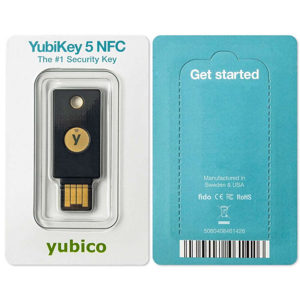 USB atmiņa YubiKey 5 NFC cena un informācija | Adapteri un USB centrmezgli | 220.lv