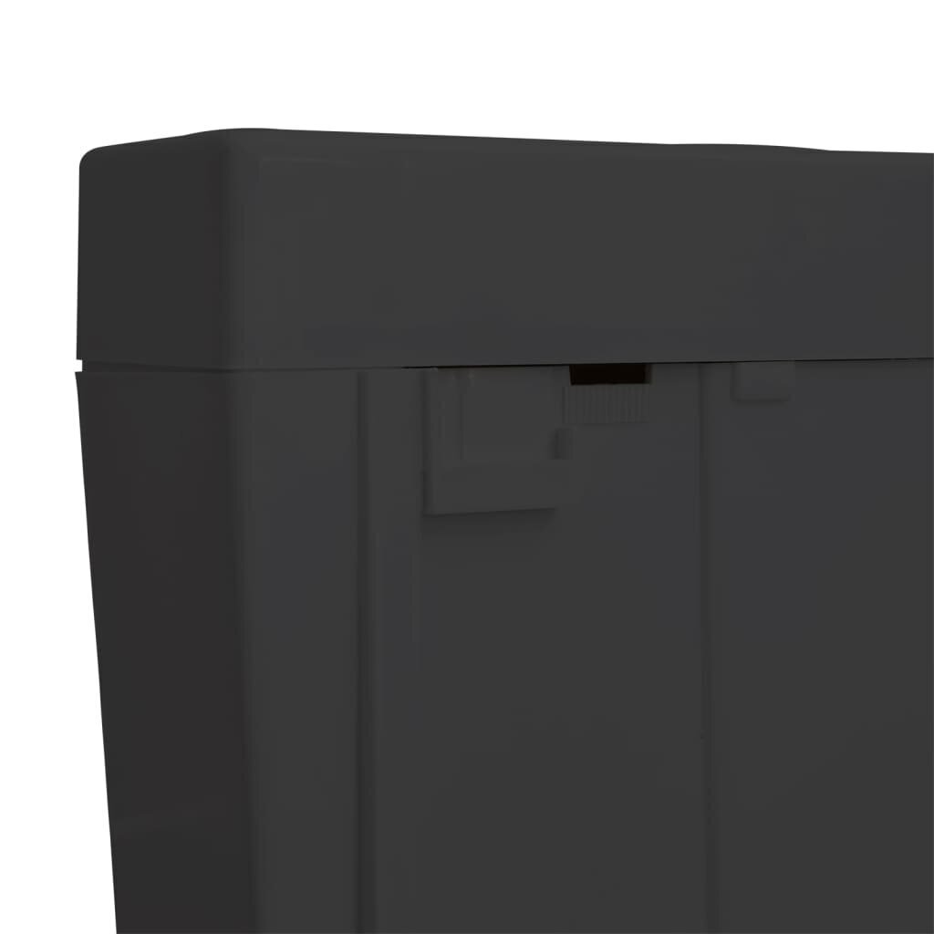 vidaXL tualetes poda tvertne, 3/6 l, melna цена и информация | Piederumi tualetes podiem un bidē | 220.lv