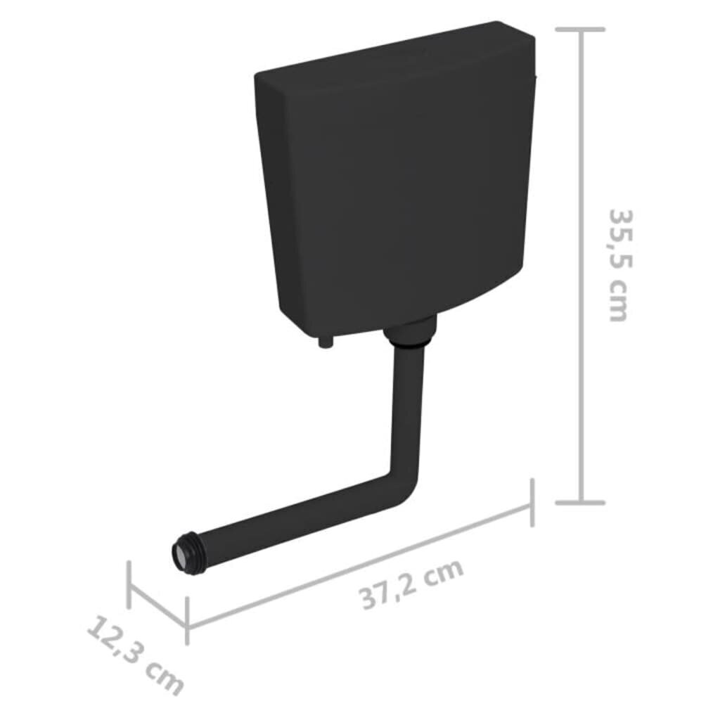 vidaXL tualetes poda tvertne, 3/6 l, melna цена и информация | Piederumi tualetes podiem un bidē | 220.lv