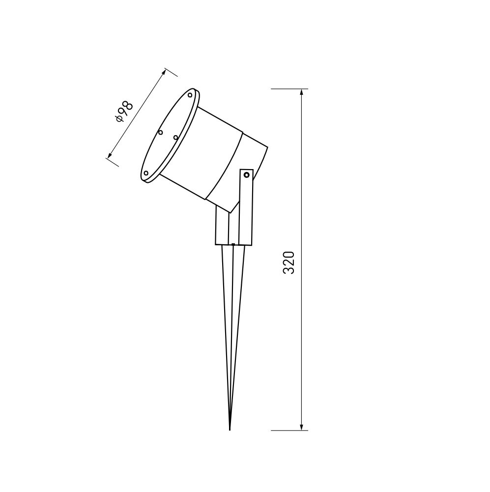 Lampa DIEGO 35W GU10 IP65 GTV цена и информация | Āra apgaismojums | 220.lv