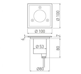 Iebūvētais āra apgaismojums ALFA-K-MINI GU10 50W cena un informācija | Āra apgaismojums | 220.lv