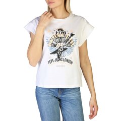 T-krekls sievietēm Pepe Jeans CAROLINEPL505158WHITE, balts cena un informācija | T-krekli sievietēm | 220.lv