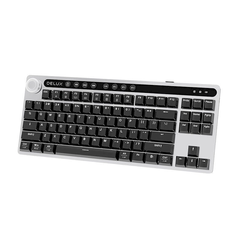 Bezvadu Delux KS200D tastatūra, pelēka cena un informācija | Klaviatūras | 220.lv