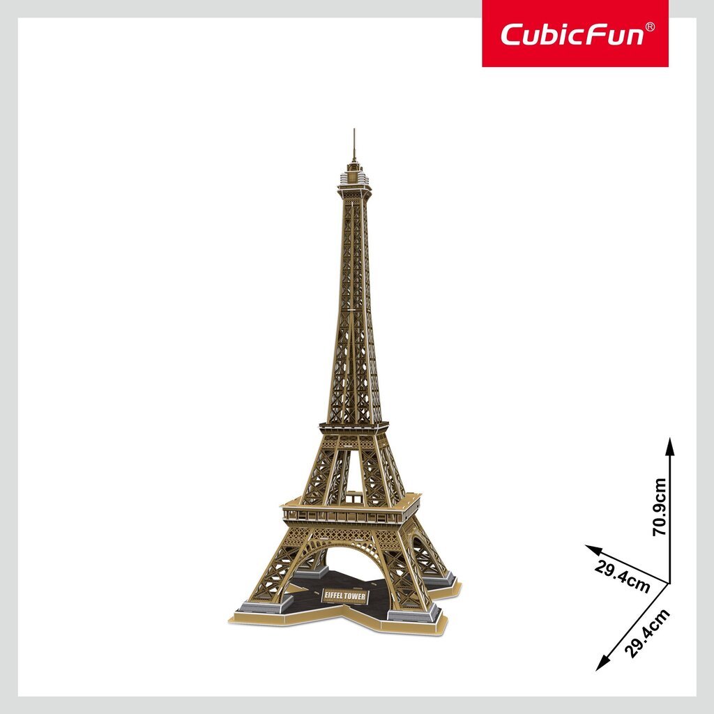 3D puzle Cubicfun Eifeļa tornis, 80 d. cena un informācija | Puzles, 3D puzles | 220.lv