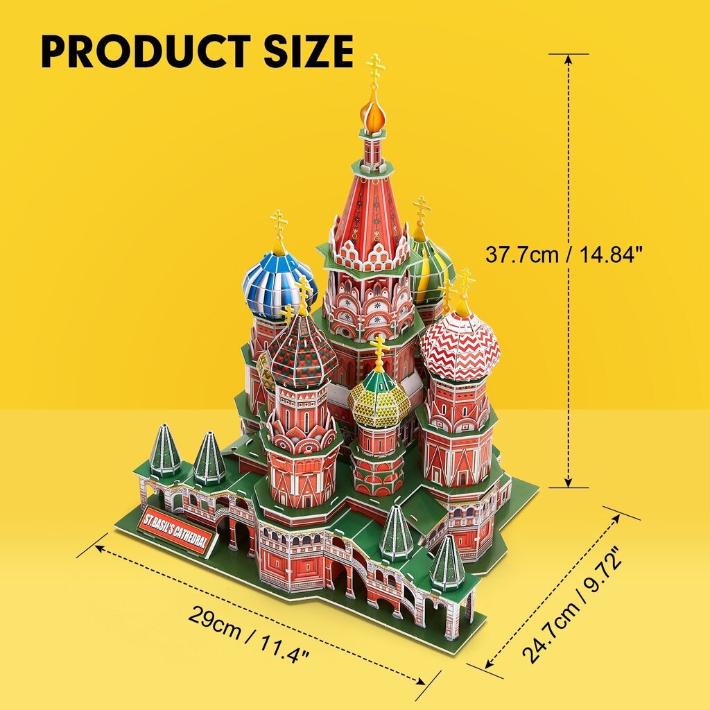 CUBICFUN 3D puzle NatGeo - Svētā Bazilija katedrāle цена и информация | Puzles, 3D puzles | 220.lv