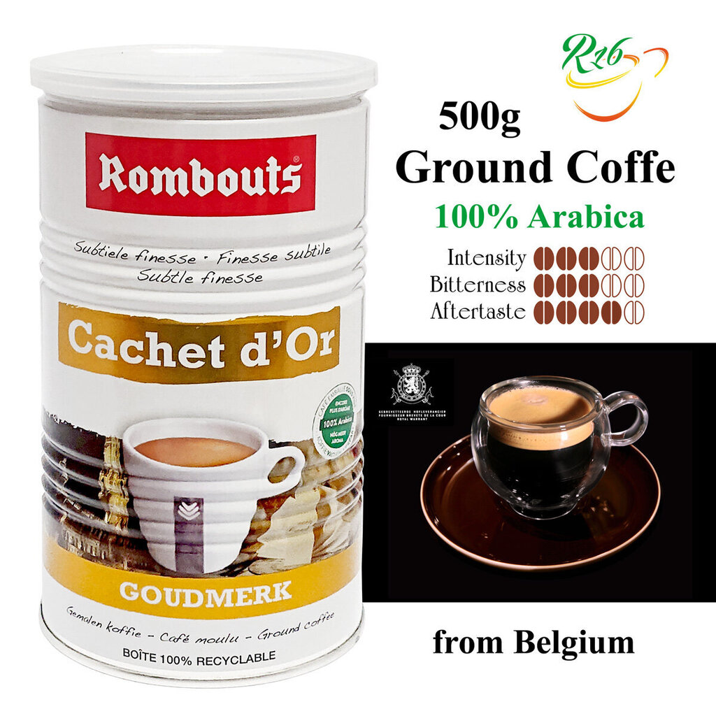 Maltā kafija, ROMBOUTS - GOUDMERK CACHET D’OR, 500 g cena un informācija | Kafija, kakao | 220.lv