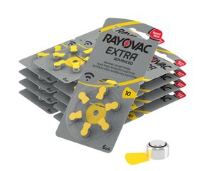 Элементы Rayovac Extra PR70 10 для слуховых аппаратов, 60 шт. цена и информация | Батареи | 220.lv