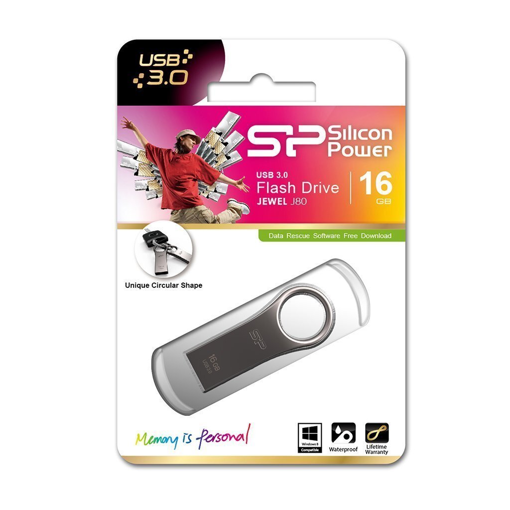 Atmiņas karte Silicon Power Jevel J80 16GB 3.0 cena un informācija | USB Atmiņas kartes | 220.lv