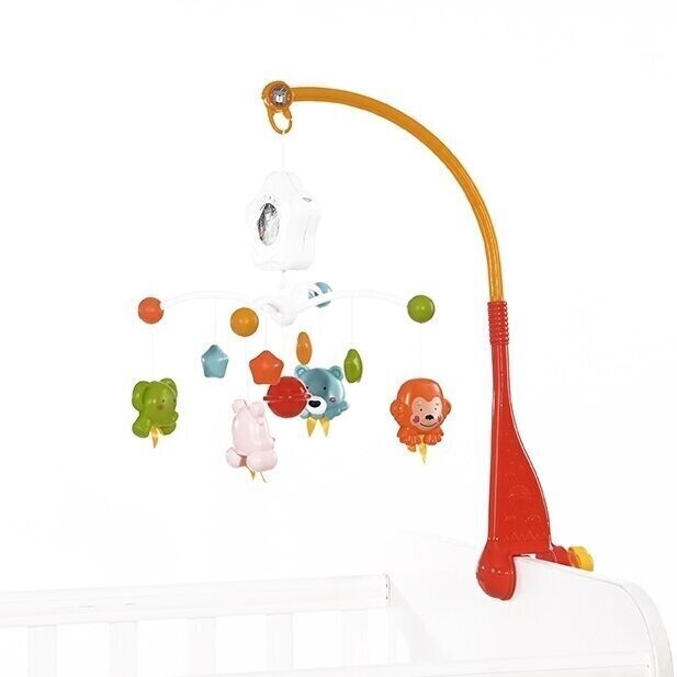 Muzikālais karuselis Lorelli Happy Animals Orange цена и информация | Rotaļlietas zīdaiņiem | 220.lv