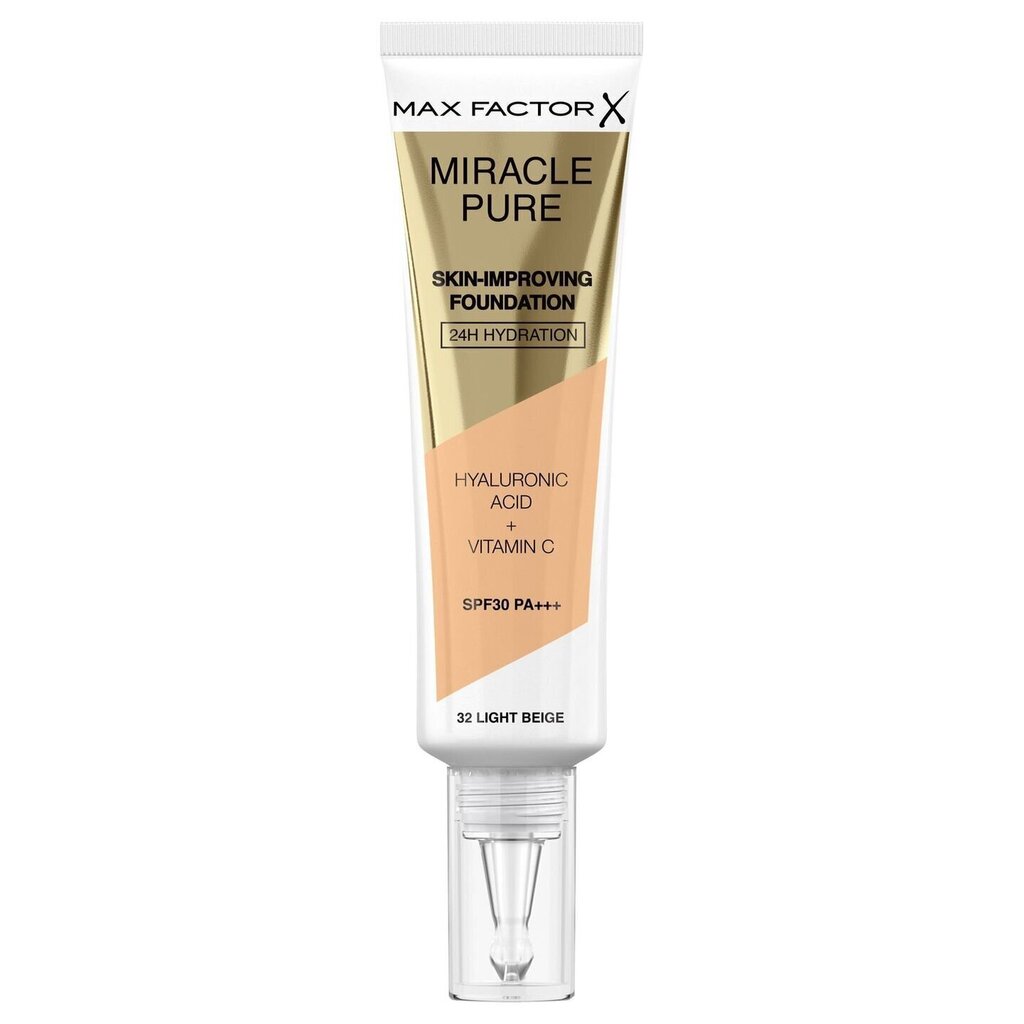 Make-up bāze Max Factor Miracle Pure Skin-Improving 50 Natural Rose, 30 ml цена и информация | Grima bāzes, tonālie krēmi, pūderi | 220.lv