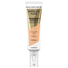 Основа для макияжа  Max Factor Miracle Pure Skin-Improving Foundation 30 Porcelain, 30 мл цена и информация | Пудры, базы под макияж | 220.lv