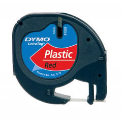 DYMO LetraTag Papīra lente 12 mm x 4 m/melna uz balta (S0721500/S0721510) cena un informācija | Piederumi printerim | 220.lv