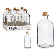 Stikla pudele Vivalto Caurspīdīgs Korķis Stikls (1000 ml) цена и информация | Стаканы, фужеры, кувшины | 220.lv