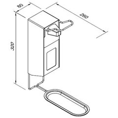 Faneco 500 ml elkoņa dozators dezinfekcijas līdzeklim цена и информация | Аксессуары для ванной комнаты | 220.lv