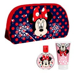 Kosmētikas komplekts bērniem Air-Val Minnie Mouse: tualetes ūdens 50 ml + dušas želeja 100 ml + kosmētikas somiņa cena un informācija | Bērnu smaržas | 220.lv