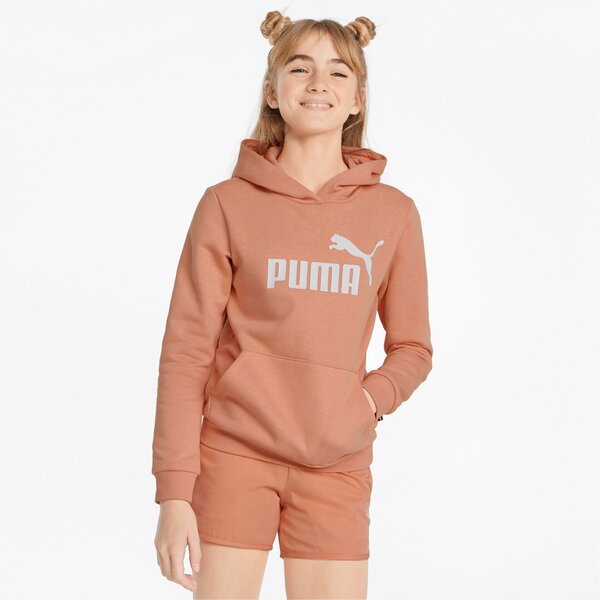 Детская спортивная кофта Puma Essentials Logo Youth 587031*28,  персиковая/белая 4064535469271 цена | 220.lv