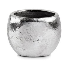 Керамический вазон Rustic, круглый, серебристый , 16 x 12(В) см цена и информация | Вазоны | 220.lv