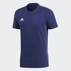 T-krekls vīriešiem Adida Core18 Tee, zils cena un informācija | Vīriešu T-krekli | 220.lv