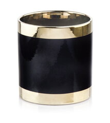 Керамический вазон Emerald, круглый, черный/золотой, 13 x 13(В) см цена и информация | Вазоны | 220.lv