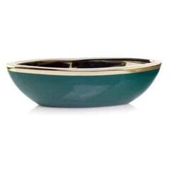 Керамический вазон Emerald, форма лодки, цвет изумруда/золотистый, 40x14 x 11(В) см цена и информация | Вазоны | 220.lv