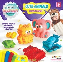 Plastilīna komplekts Dough Craft Cute Animals Dough Playset, 4x30g cena un informācija | Attīstošās rotaļlietas | 220.lv