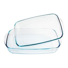 Krāsns trauku komplekts Pyrex Classic Caurspīdīgs Borosilikāta stikls (2 gab.) cena un informācija | Cepamais papīrs, trauki, formas | 220.lv