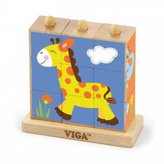 Развивающая игра-головоломка из кубиков Viga цена и информация | Развивающие игрушки | 220.lv