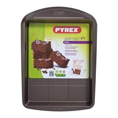 Trauks cepšanai Brownies Pyrex Asimetria Cinkots tērauds (28 x 22 cm) cena un informācija | Cepamais papīrs, trauki, formas | 220.lv