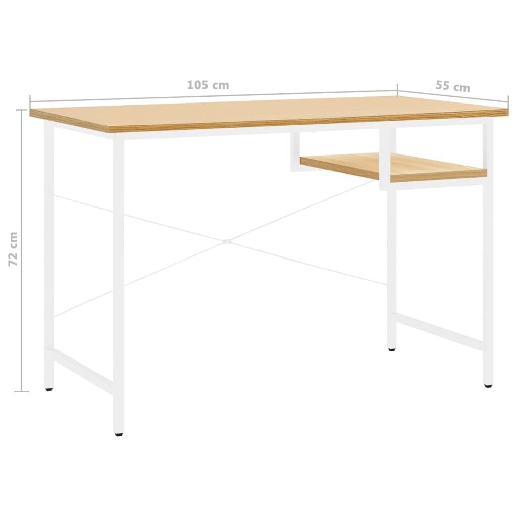 Datorgalds, 105x55x72 cm, brūns cena un informācija | Datorgaldi, rakstāmgaldi, biroja galdi | 220.lv