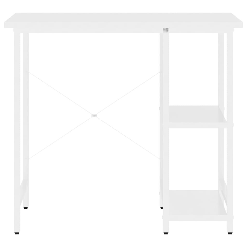 Datorgalds vidaXL, 80x40x72 cm, balts cena un informācija | Datorgaldi, rakstāmgaldi, biroja galdi | 220.lv